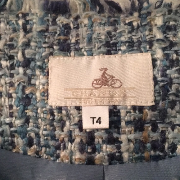 Chanon Collection beautiful blue tweed jacket - Picture 5 of 12